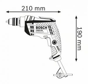 Kích thước Máy khoan điện Bosch GBM 6-RE
