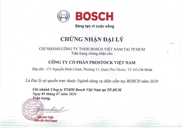 Prostock là đại lý uỷ quyền phân phối của Bosch